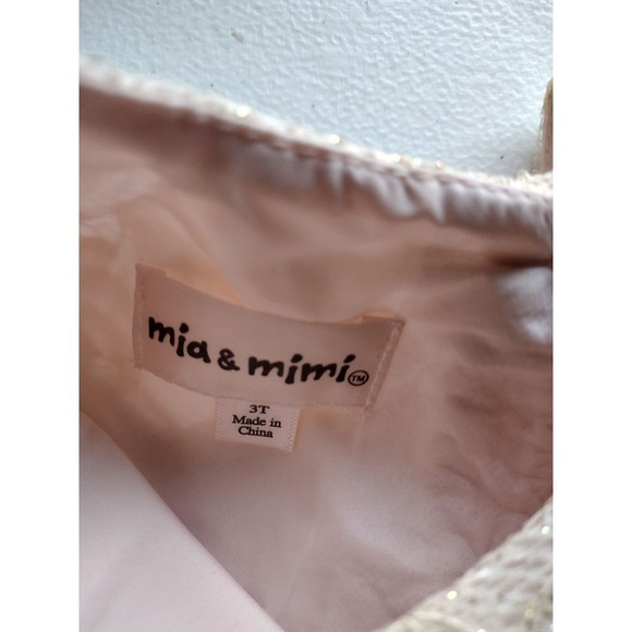 Mia & Mimi Champagne Gold Lace Dress 3T Toddler Girls Special Occasion Flower - Picture 4 of 6